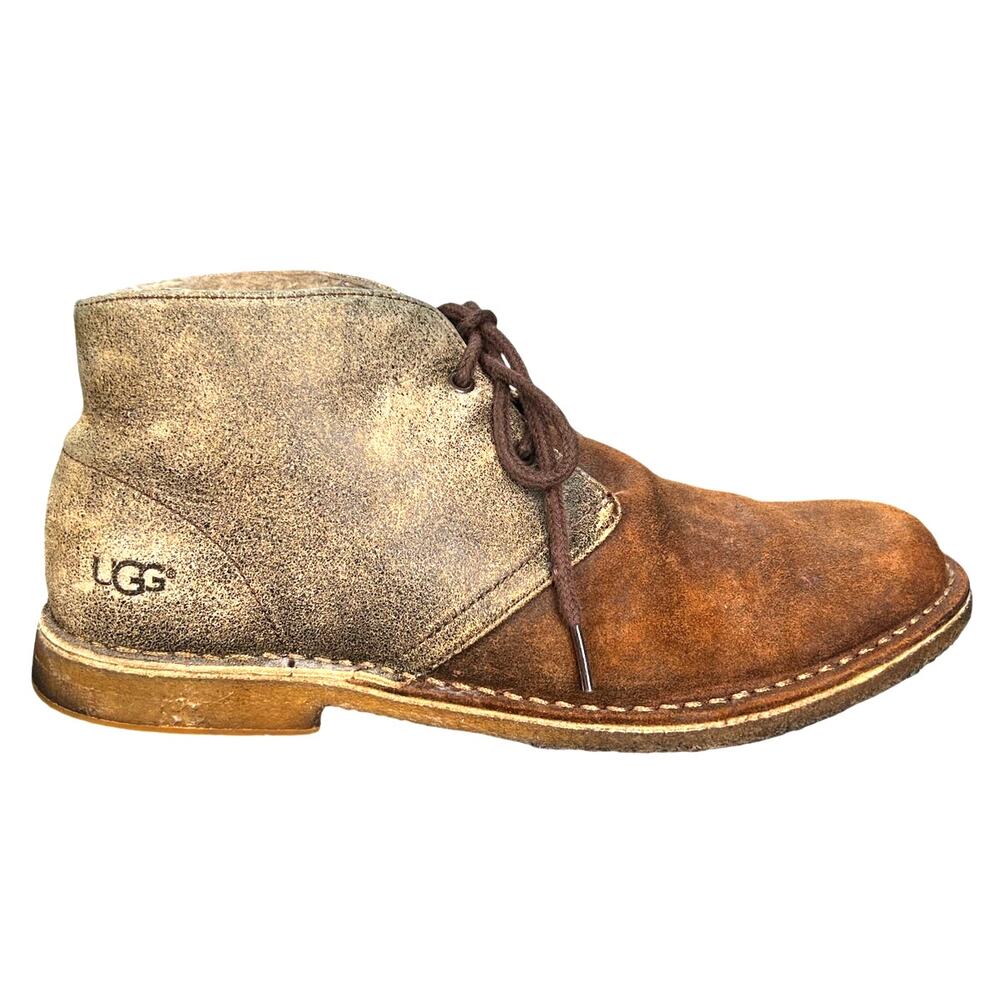 UGG Men’s Leighton Desert Bomber Brown Chukka Boot Size US 10.5